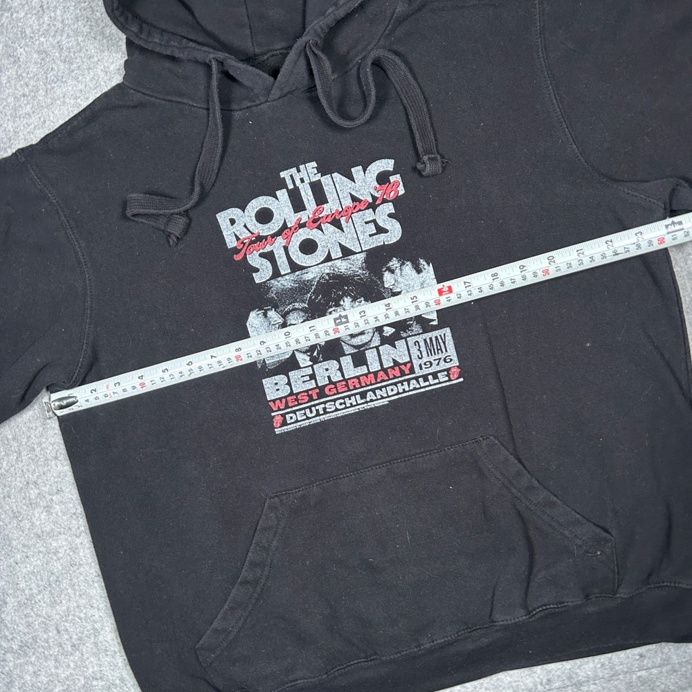 The Rolling Stones Hoodie Mens Large Black Tour of Europe 76 Berlin Rock Band - Picture 6 of 14